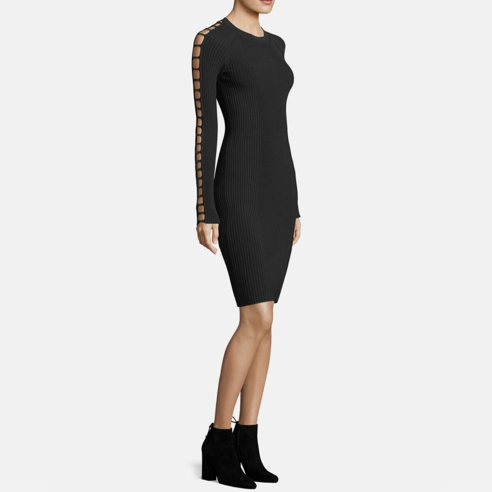 T By Alexander Wang Bra Strap Detail Dress in Black